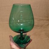 Large glass vase in the shape of cognac glass