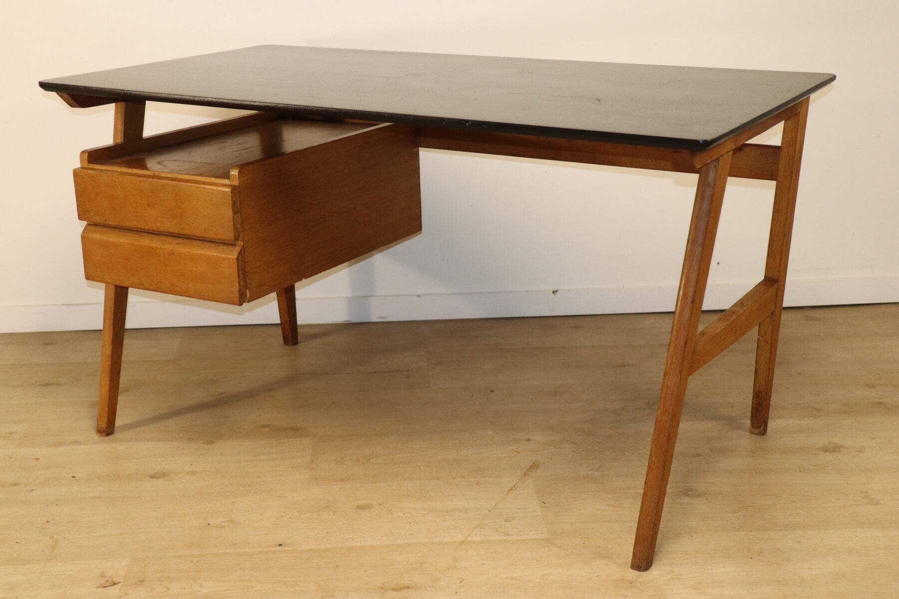 Vintage oak desk, 1950s