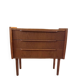 Vintage Danish teak commode with beautiful handles.