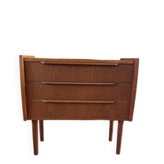 Vintage Danish teak commode with beautiful handles.