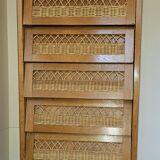 Vintage rattan weekly organizer