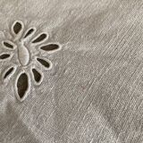 Embroidered cotton/linen sheet