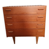 Vintage Scandinavian teak chest of drawers