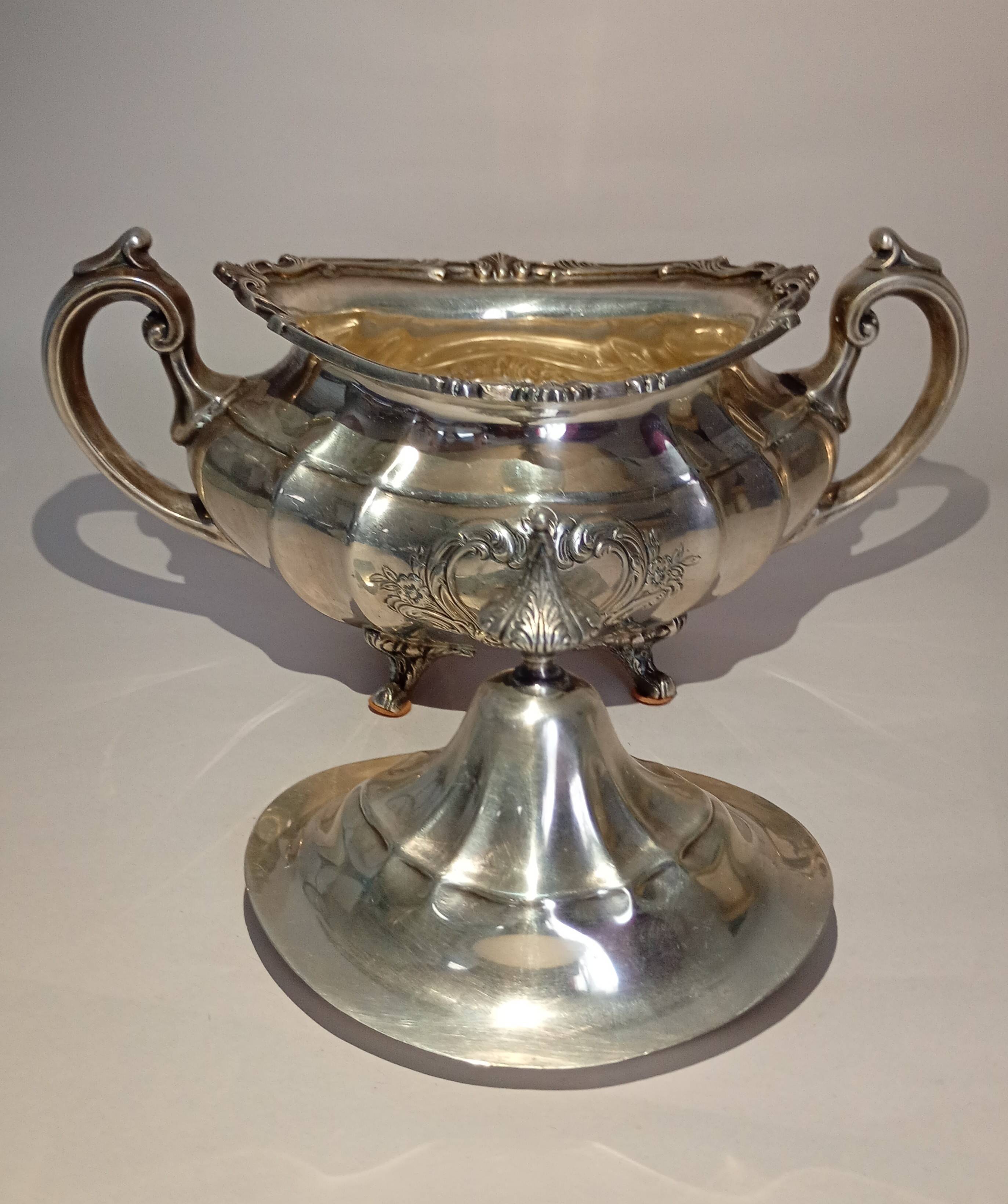 Reed & Barton Solid Sterling Silver Sugar Bowl & Creamer 790 grams