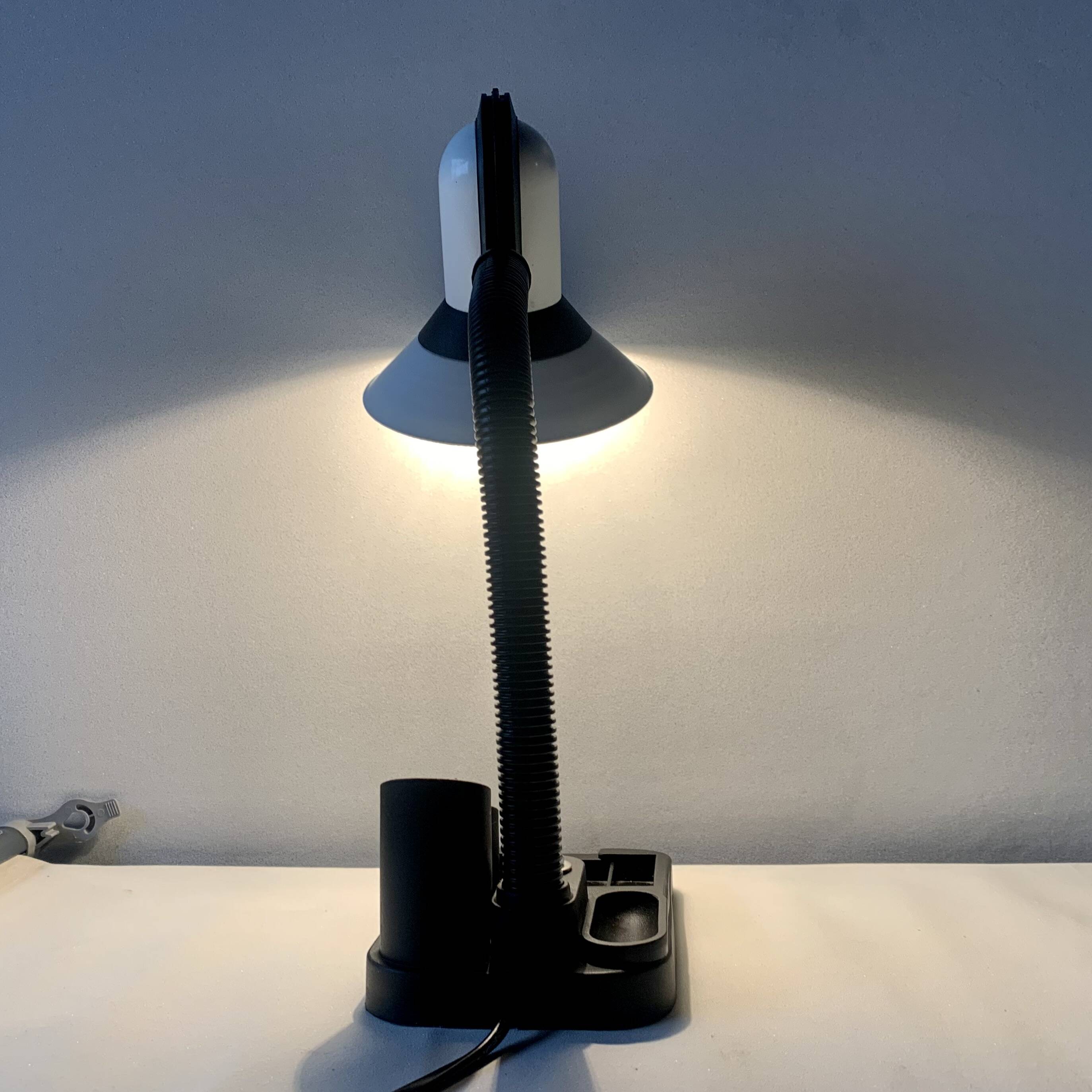 Fase vintage black and white desk lamp