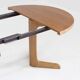 Vintage Danish round extendable dining table 1960s