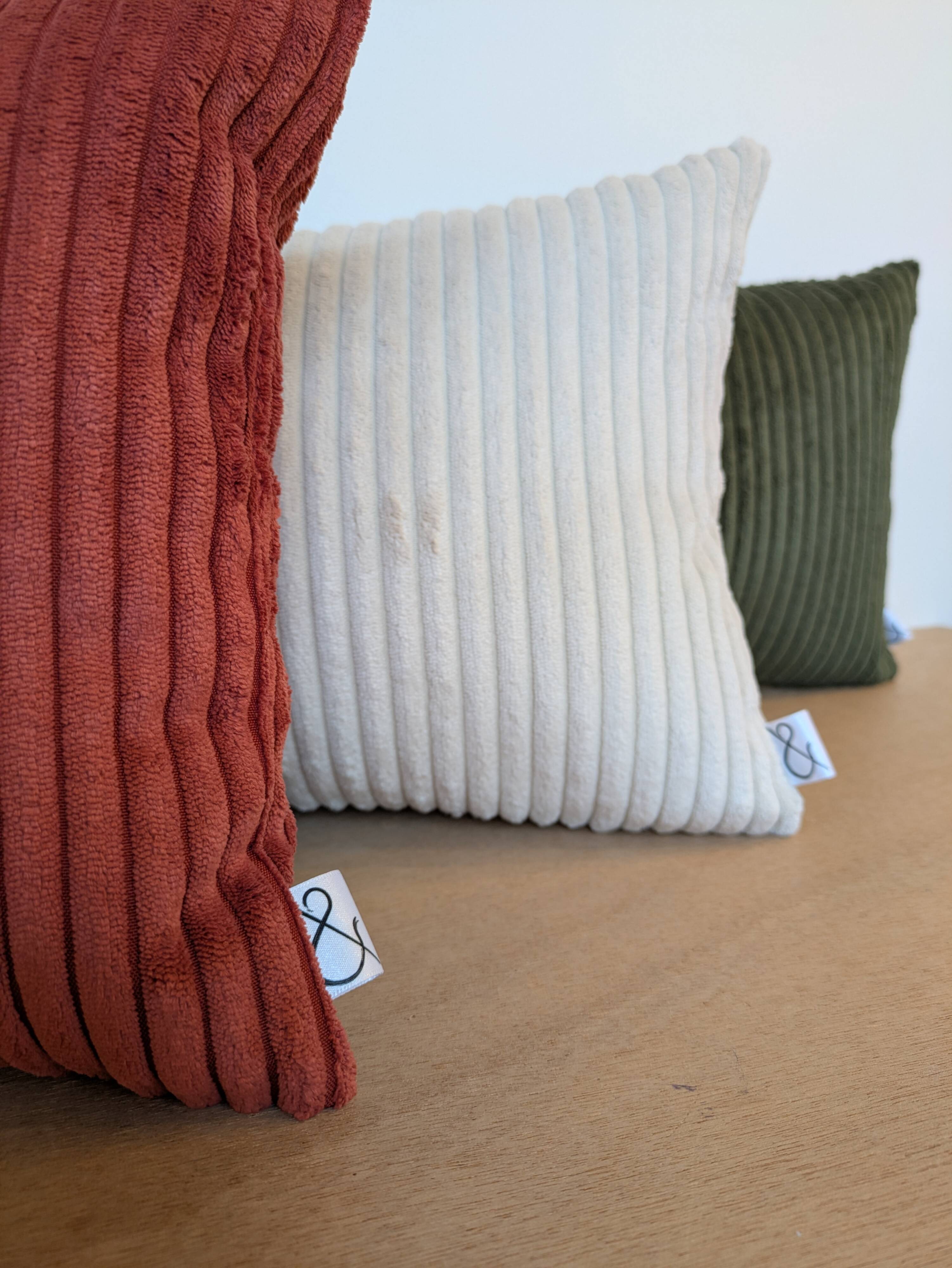 Corduroy cushion