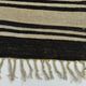 5x9 Cream & Brown Striped Handmade Vintage Kilim Rug, 147x264Cm