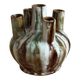Glazed stoneware tulipiere signed