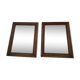 Pair of carved wooden mirrors 38x48cm