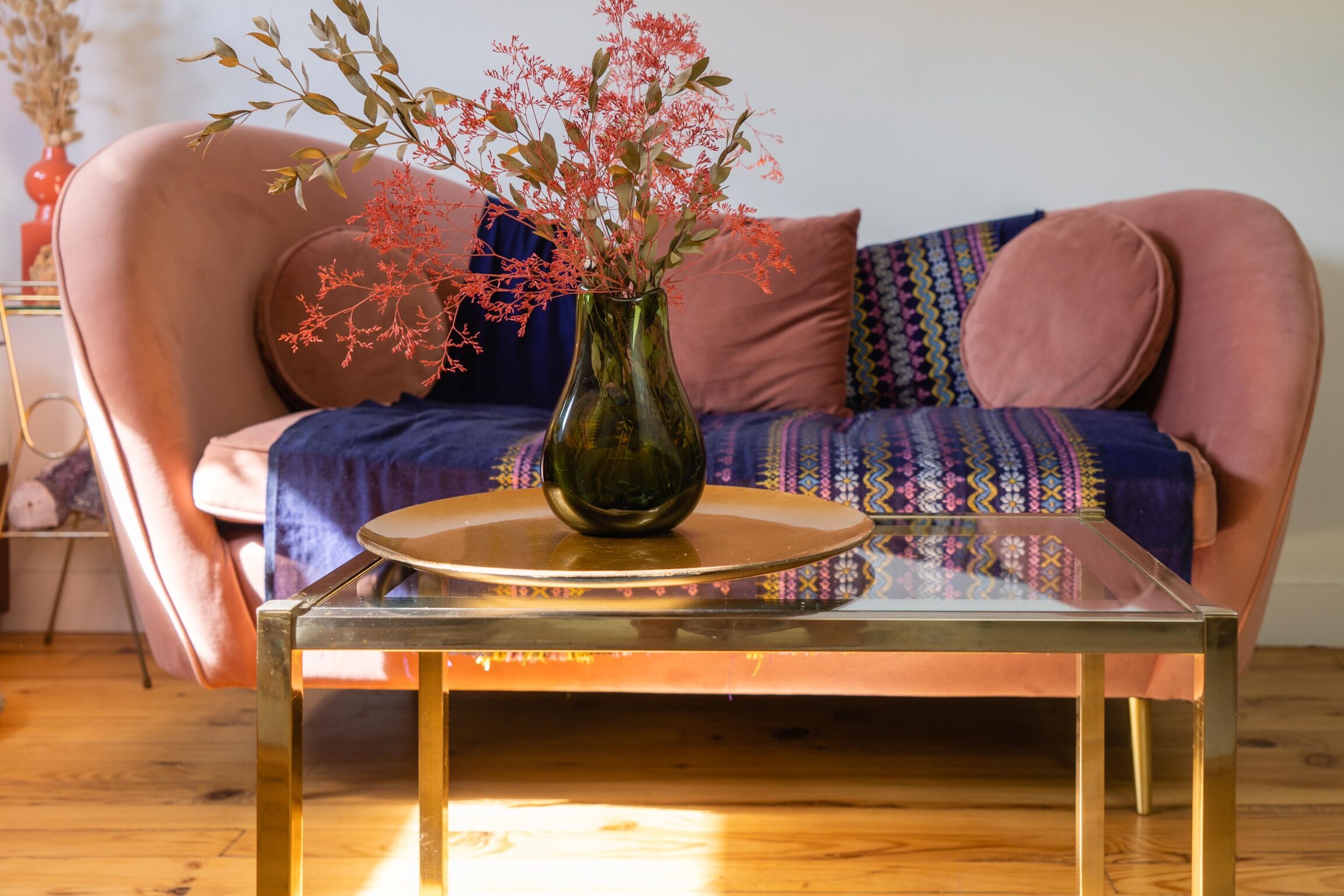 Brass coffee table