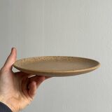 4 assiettes en grès moucheté vintage