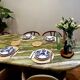 Green marble Oval Dining table