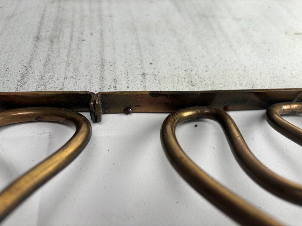 Mid-Century Brass Mirror in the style of Gio Ponti Style, Italy, 1950s