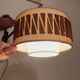 Applique ronde tchèque couleurs naturelles avec détails en bois