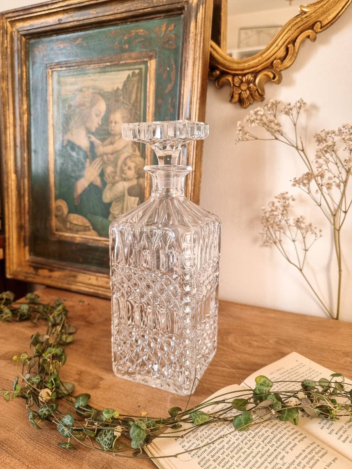 Crystal whiskey decanter, 1950