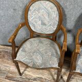 Pair of Louis XVI armchairs with medallion backs circa 1940