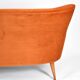Three-seater velvet sofa, Germany 1960s, rusted, restored.