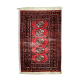 Vintage pakistani carpet lahore handmade 75cm x 119cm 1960s, 1c627