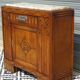 Ancien buffet en chêne et marbre, époque et style Art Déco