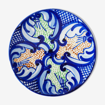 Spanish painted ceramic plate