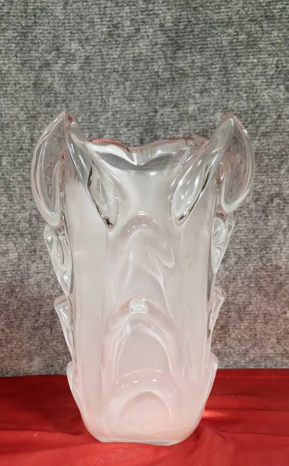 Art Nouveau style molded crystal vase