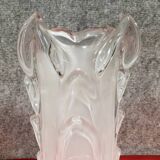 Art Nouveau style molded crystal vase