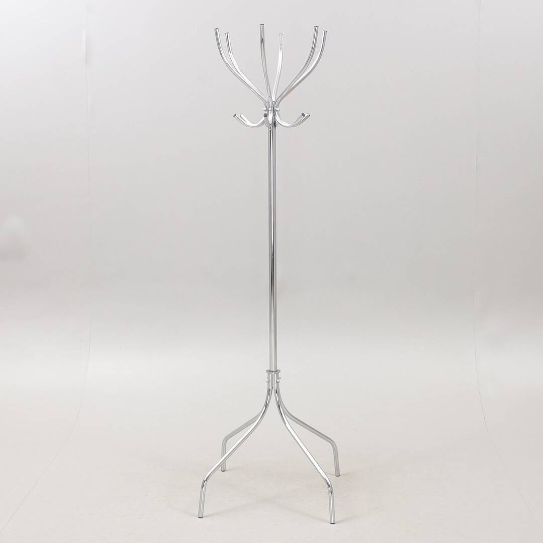 Piccolo chrome metal coat rack from rormekano 1980 Sweden