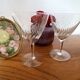 Set of 2 engraved glass water glasses 14 cl