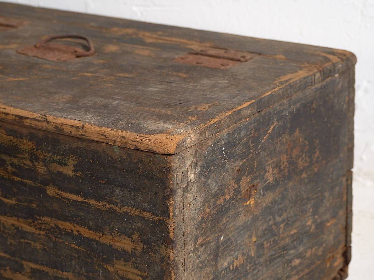 Old cobalt blue ammunition chest (c.1900) #64