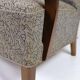 Set Of Two Armchairs In Floral Fabric & Dark Polished Wood, Danish Design From 1960s