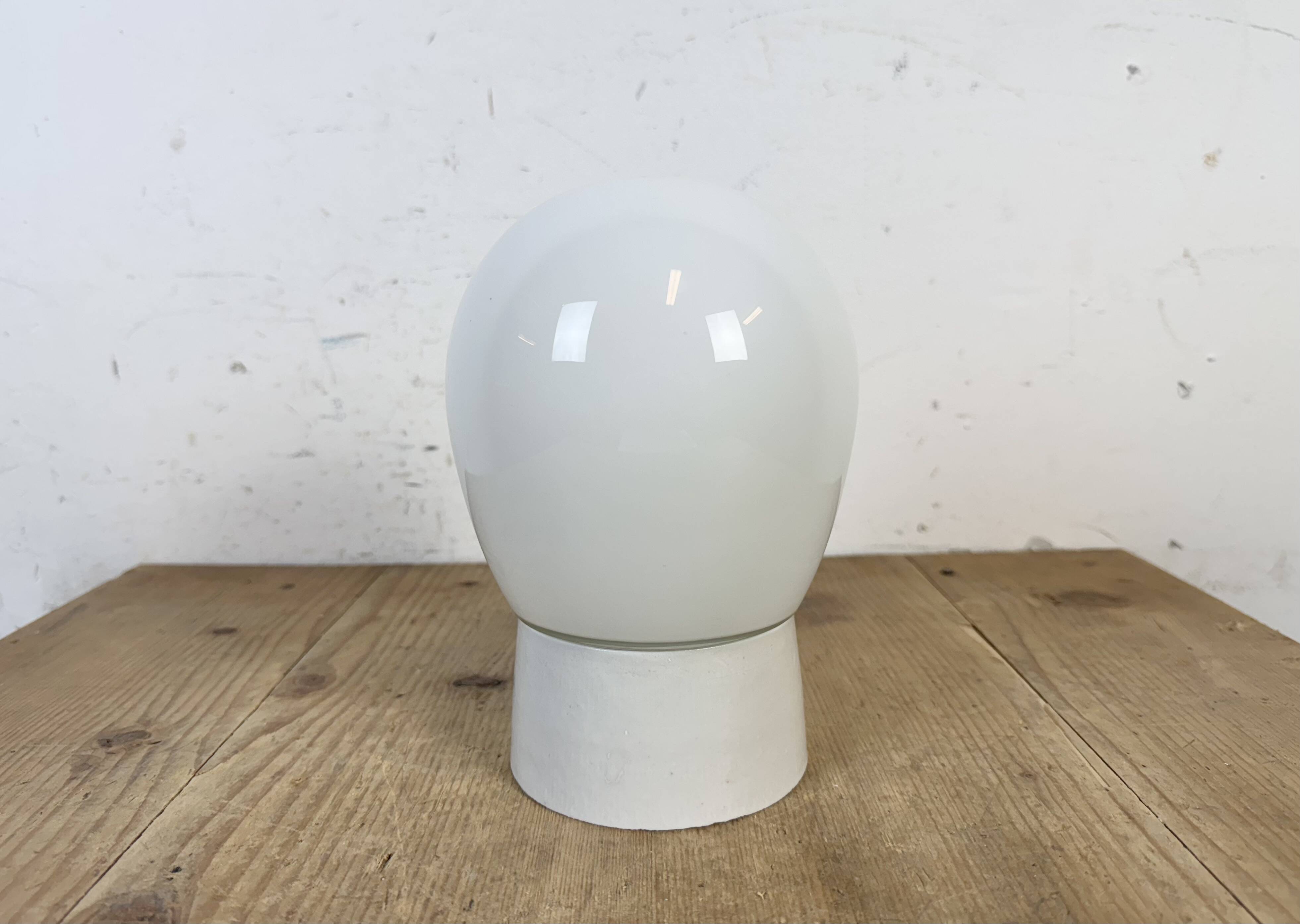 Vintage White Porcelain Ceiling Light, 1970s