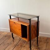 Bar cabinet on wheels