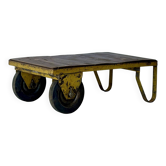 Vintage Industrial Factory Cart Coffee Table, 1970