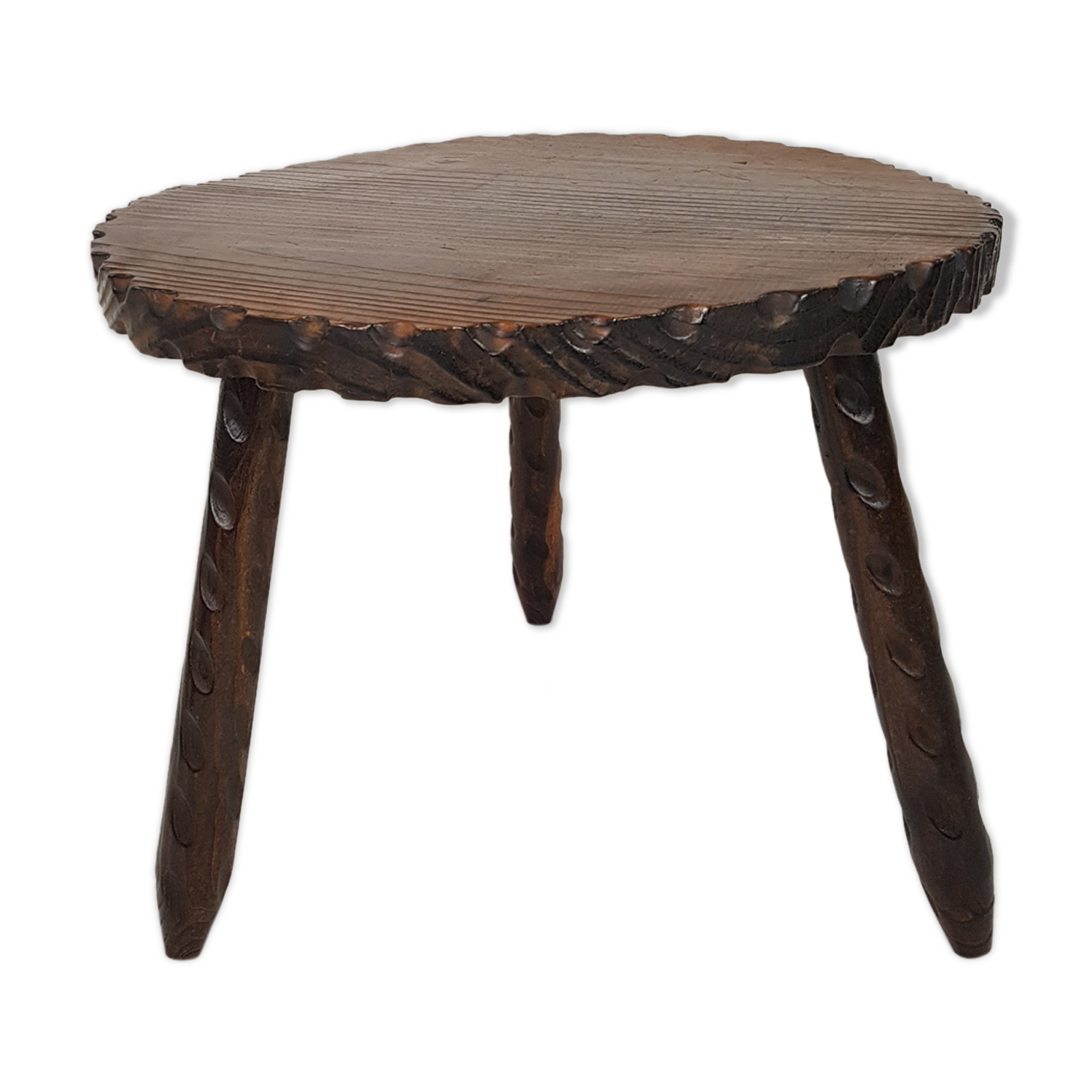 Coffee table in solid wood, tripod