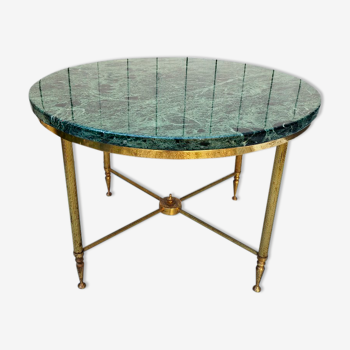 Neoclassical table green marble vintage