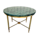 Table néoclassique marbre vert vintage