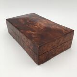 Ancient box, walnut magnifying glass box, early 20th century
