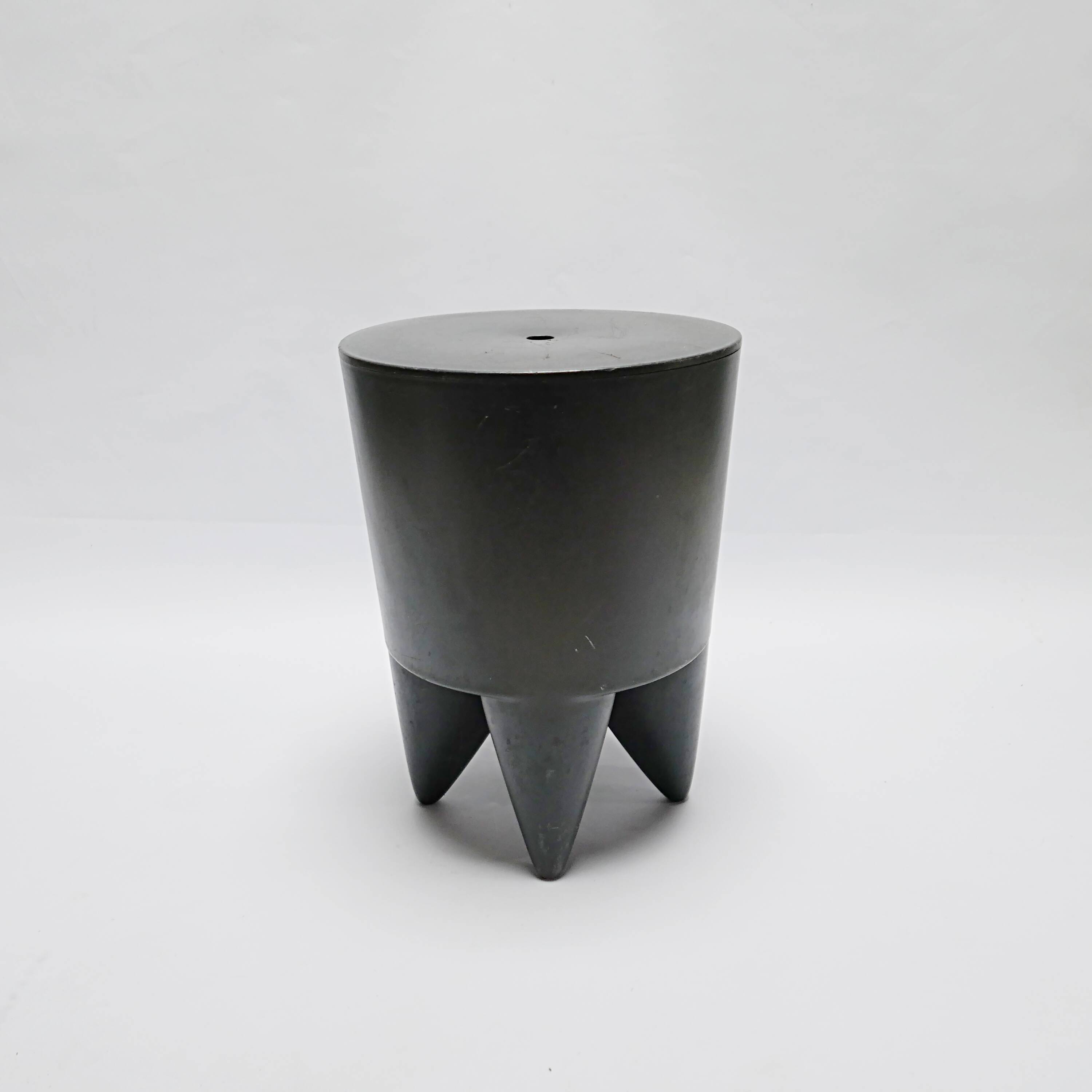 Black stool designed by Philippe STARCK, vintage. 1970-1980