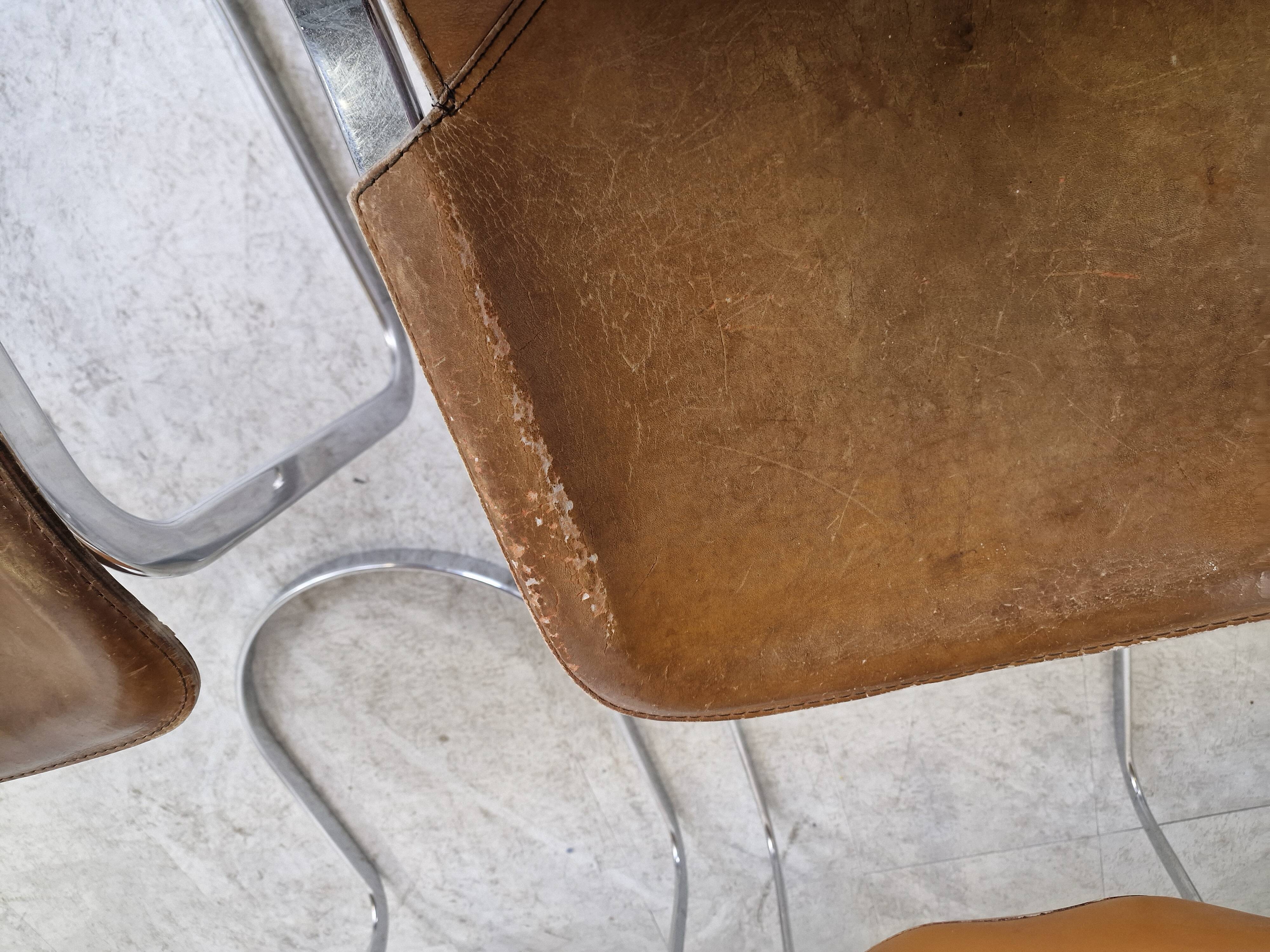 Vintage dining chairs for cidue set of 8, 1970s