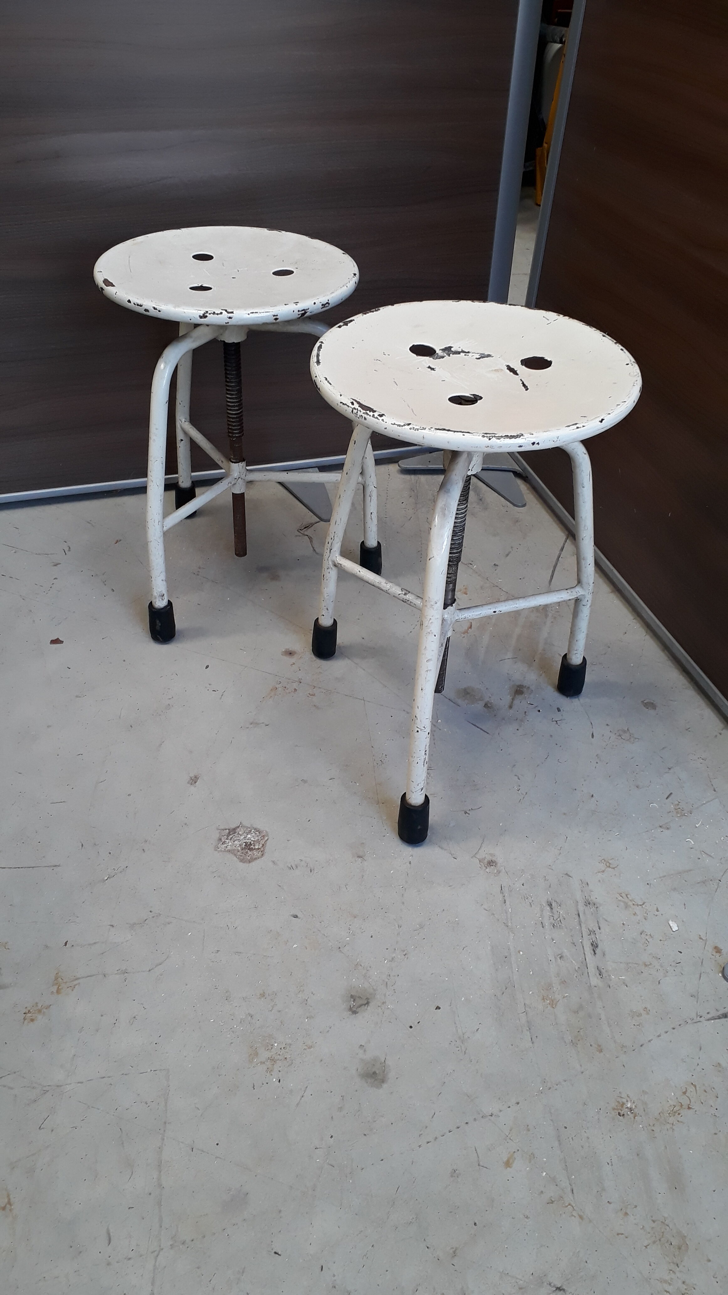 2 tripod stools 1970