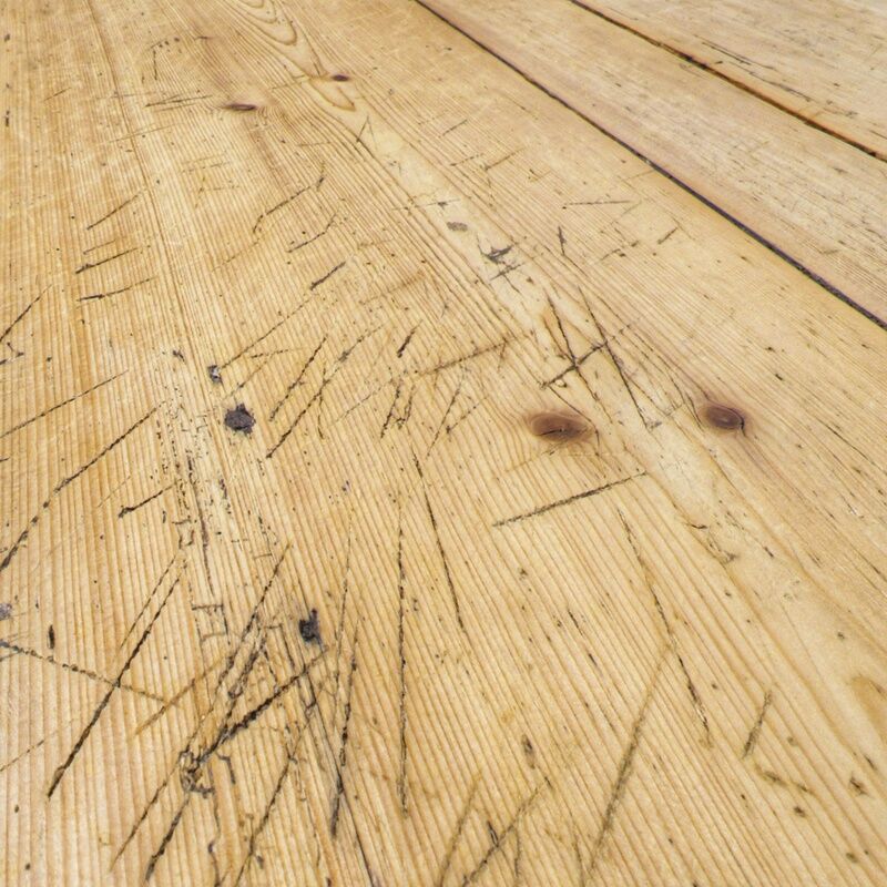 Light wood farmhouse table