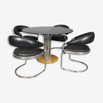 Table et 4 chaises Sillas par Giotto Stoppino, 1970