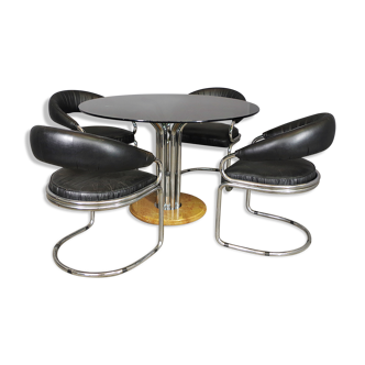 Chairs and table by Giotto Stoppino, 1970s