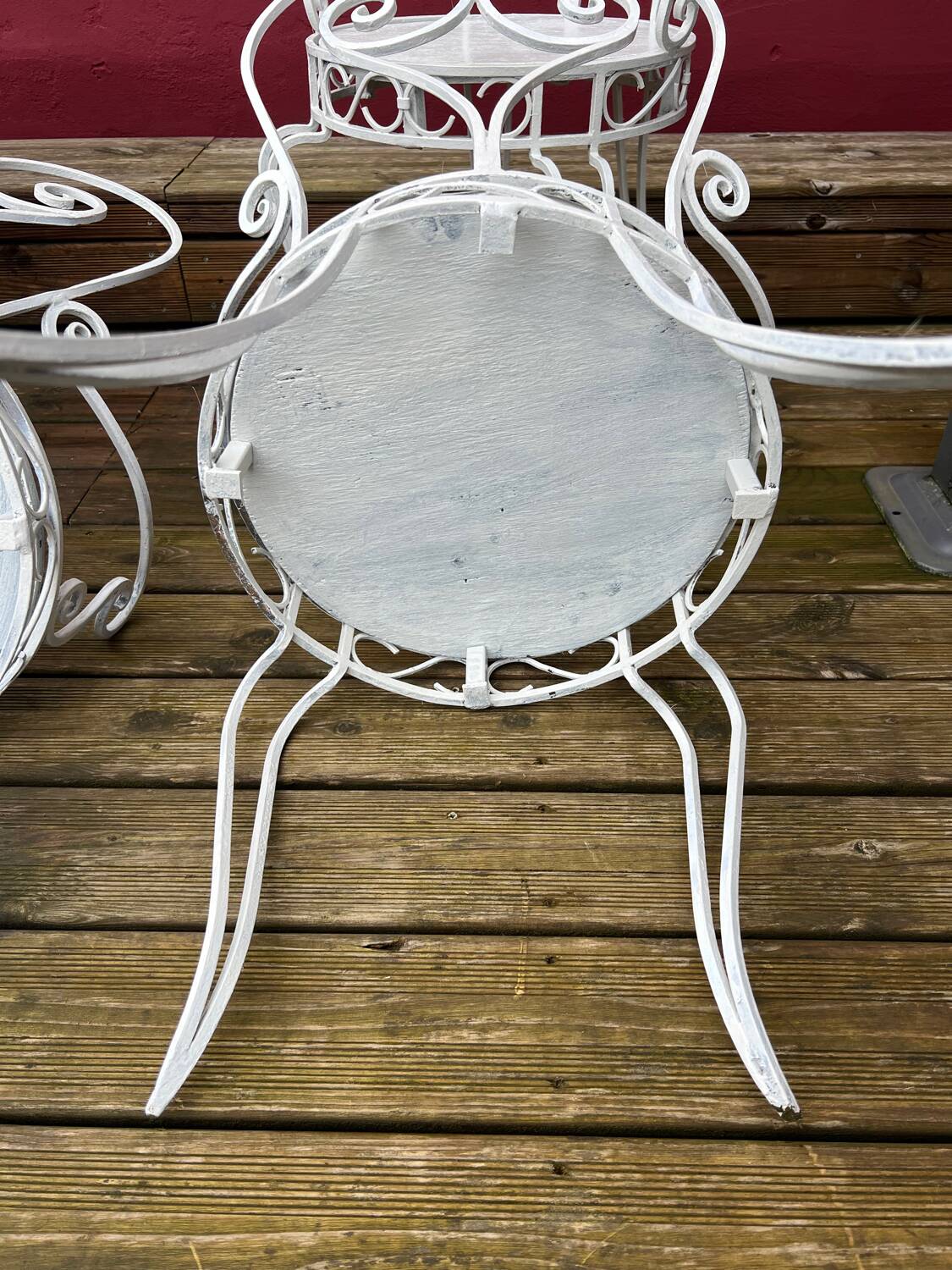 Wrought iron garden furniture