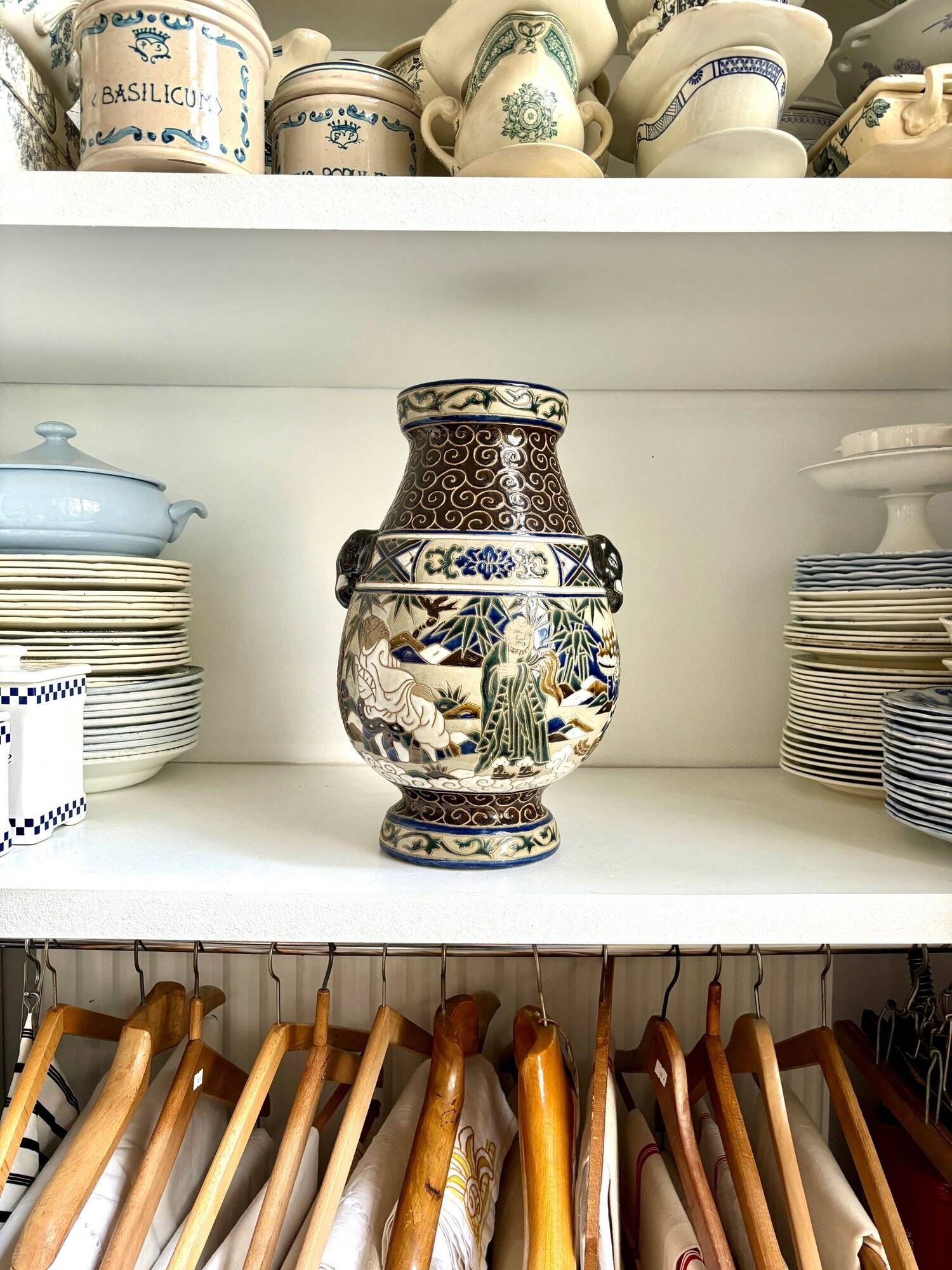 Polychrome sandstone vase from Biên Hoa - Vietnam