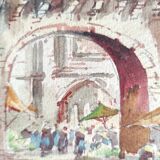 Watercolour signed Borgetto