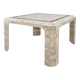 Square coffee table from the 70s - 80s in stone and brass marquetry