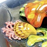 Large Vallauris slip dish 57x25 cm lobster fish