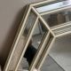 Vintage octagonal faceted mirror, circa 1970-1980.